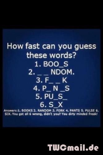 How fast can you guess the words