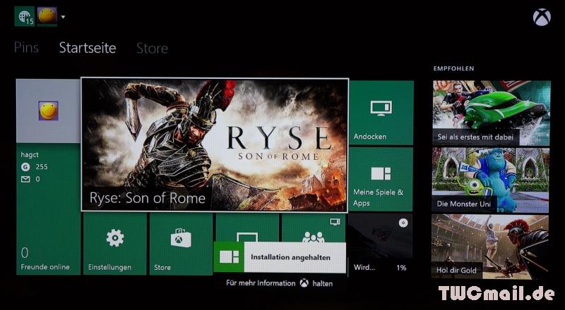 Xbox One Homescreen