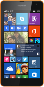 Lumia 535 specs front png