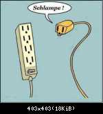 Steckdosenleiste - Schlampe!