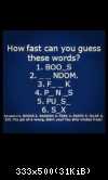 How fast can you guess the words